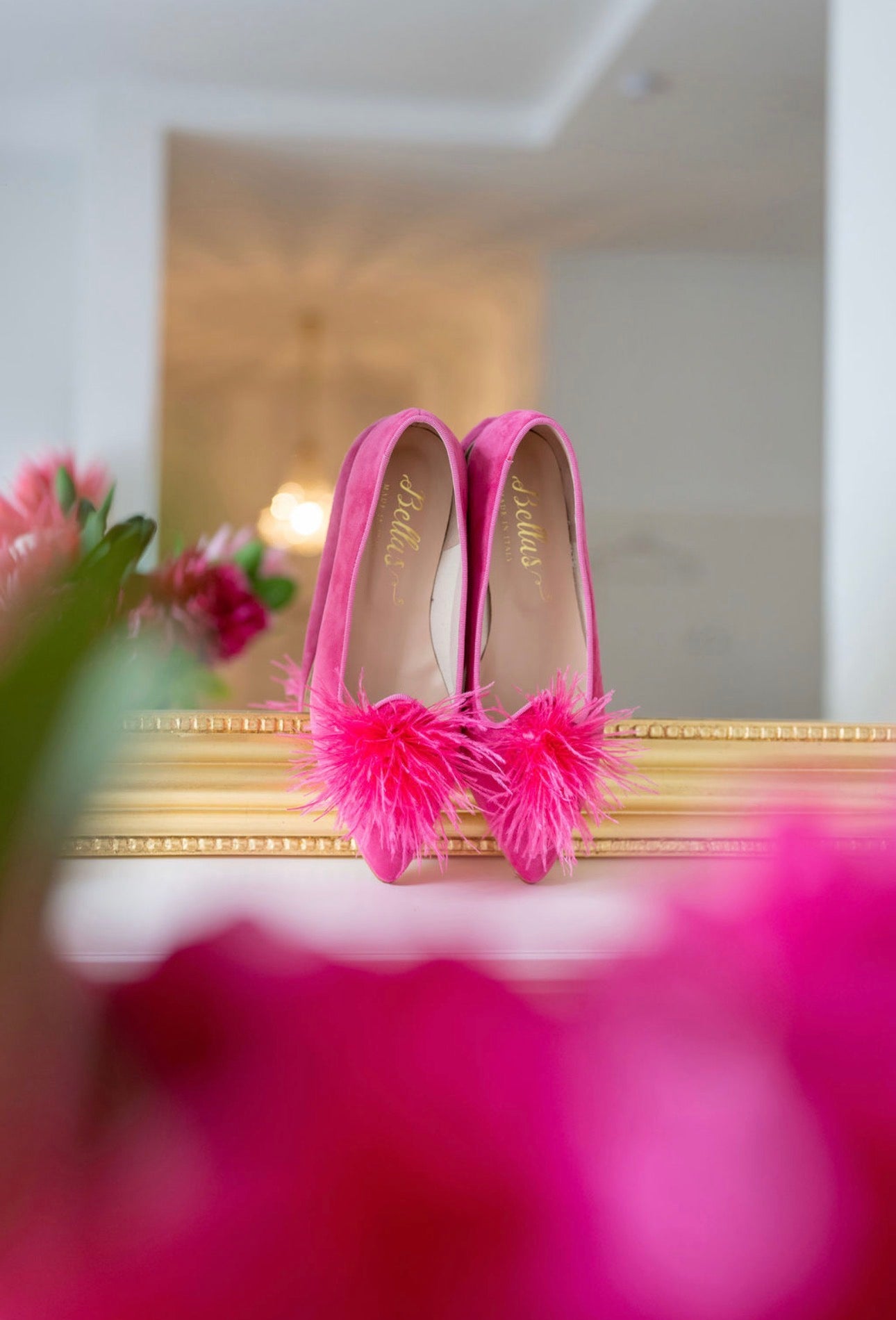 Fuxia Federn Pointy