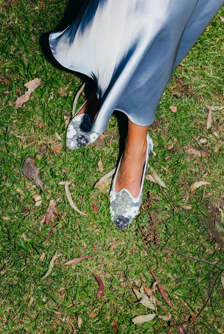 Ballerina Rosemary Silver Pailletten