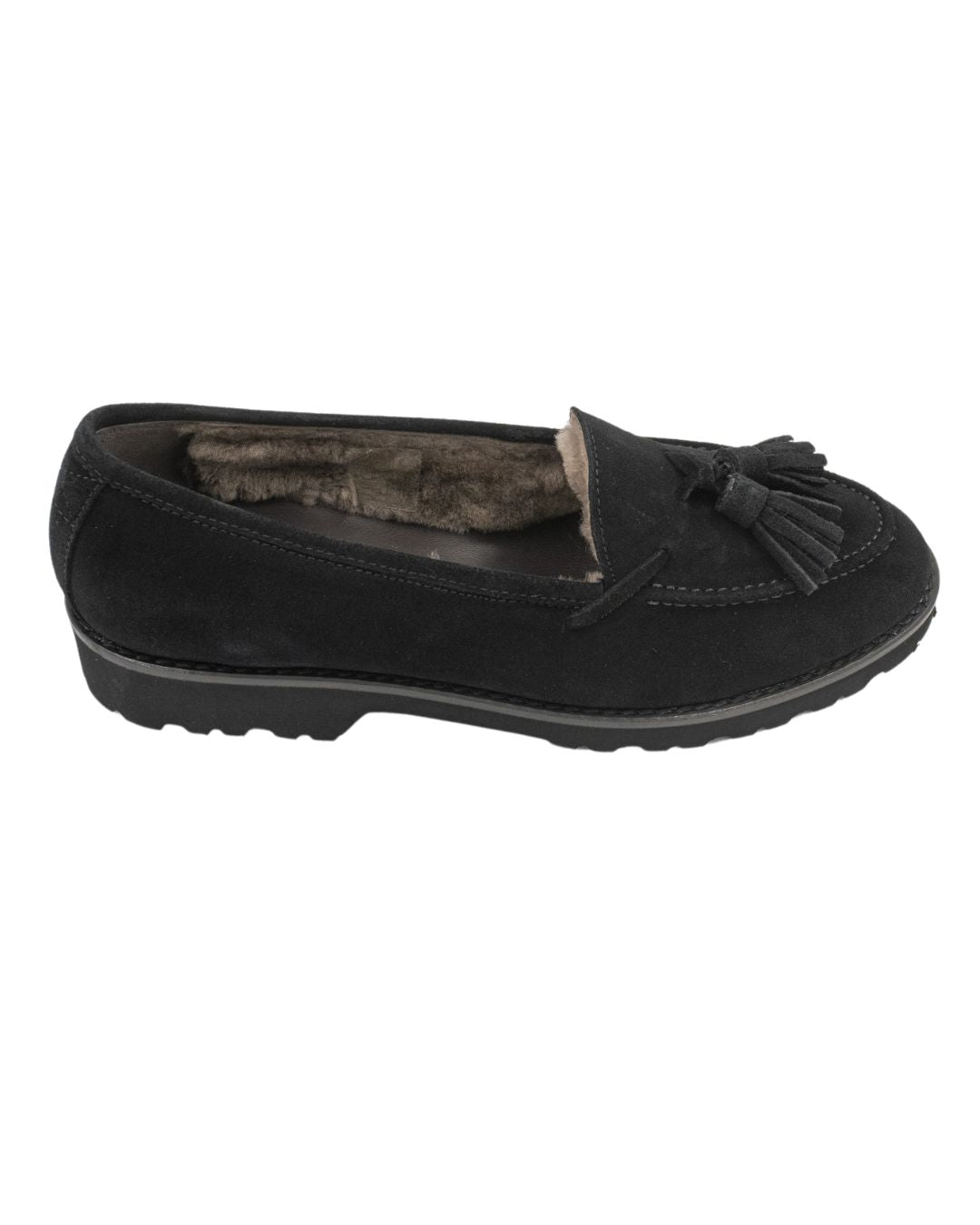Black London Tasselloafer gefüttert