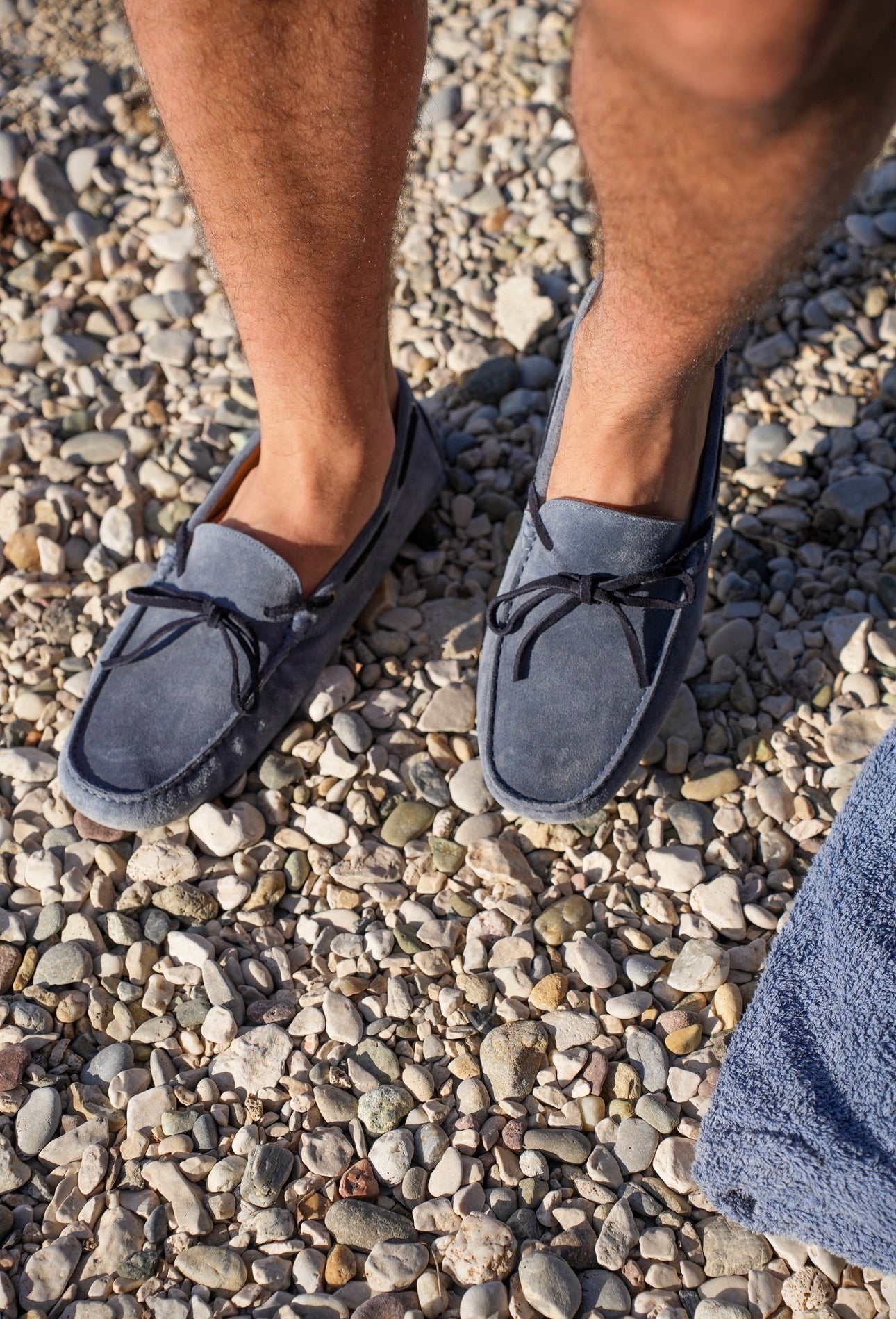 Denim-Navy Moccasins Herren