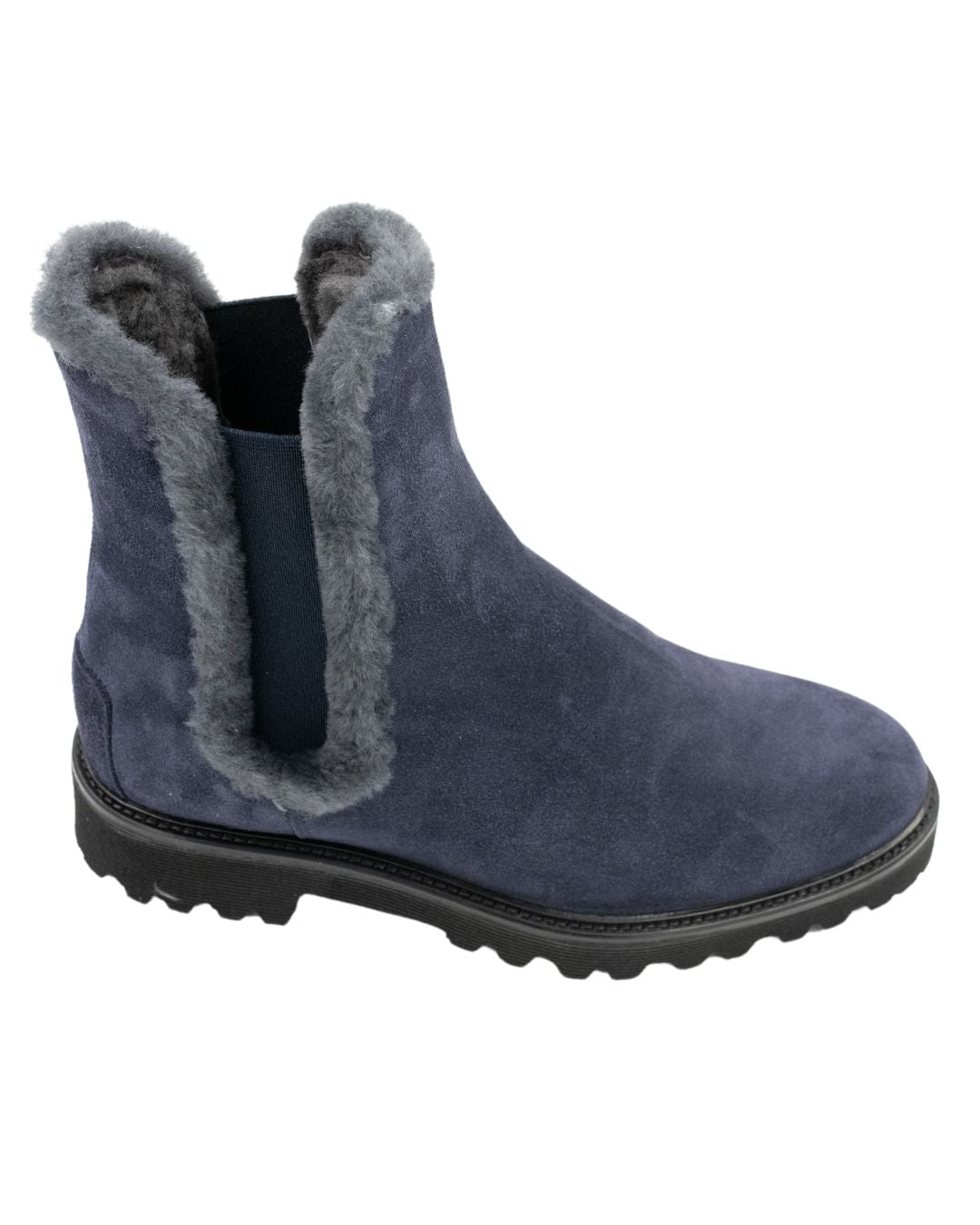 Chelseaboots Midnight mit Lammfell gefüttert