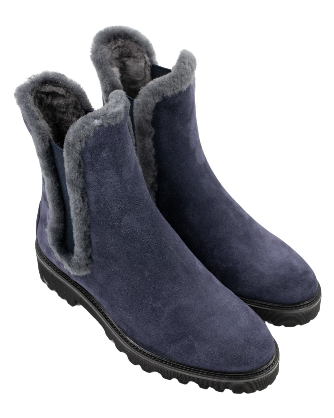 Chelseaboots Midnight mit Lammfell gefüttert