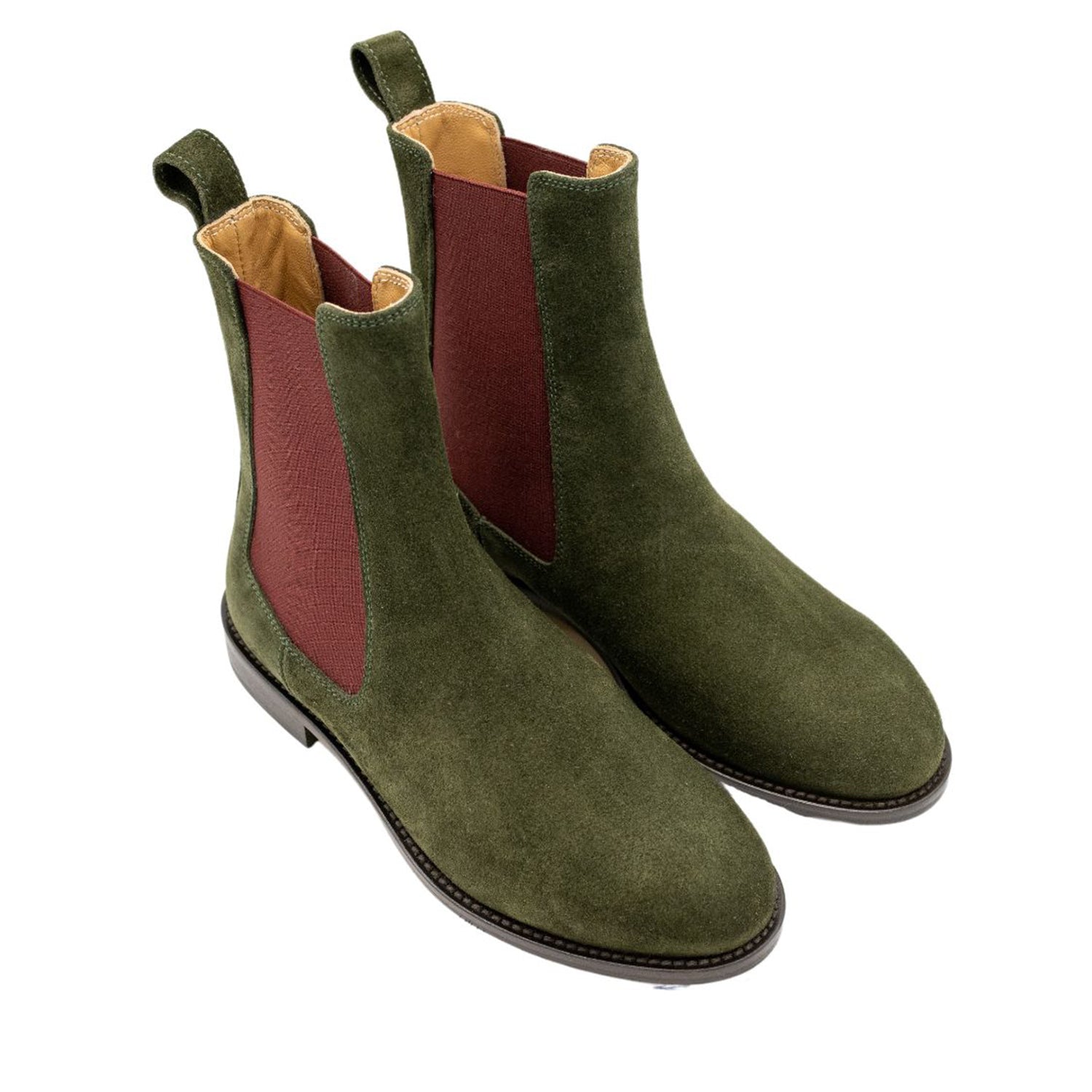 Chelseaboots Verde - Bordeaux