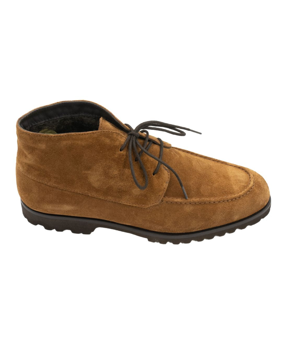 Cognac Schnür-Stiefelette gefüttert Herren
