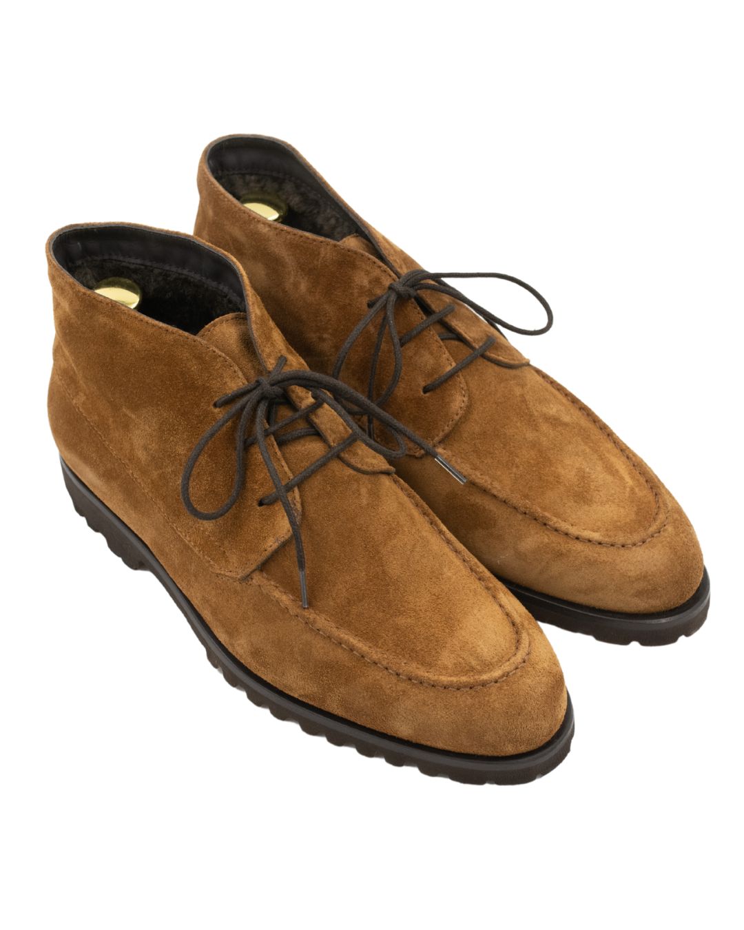 Cognac Schnür-Stiefelette gefüttert Herren