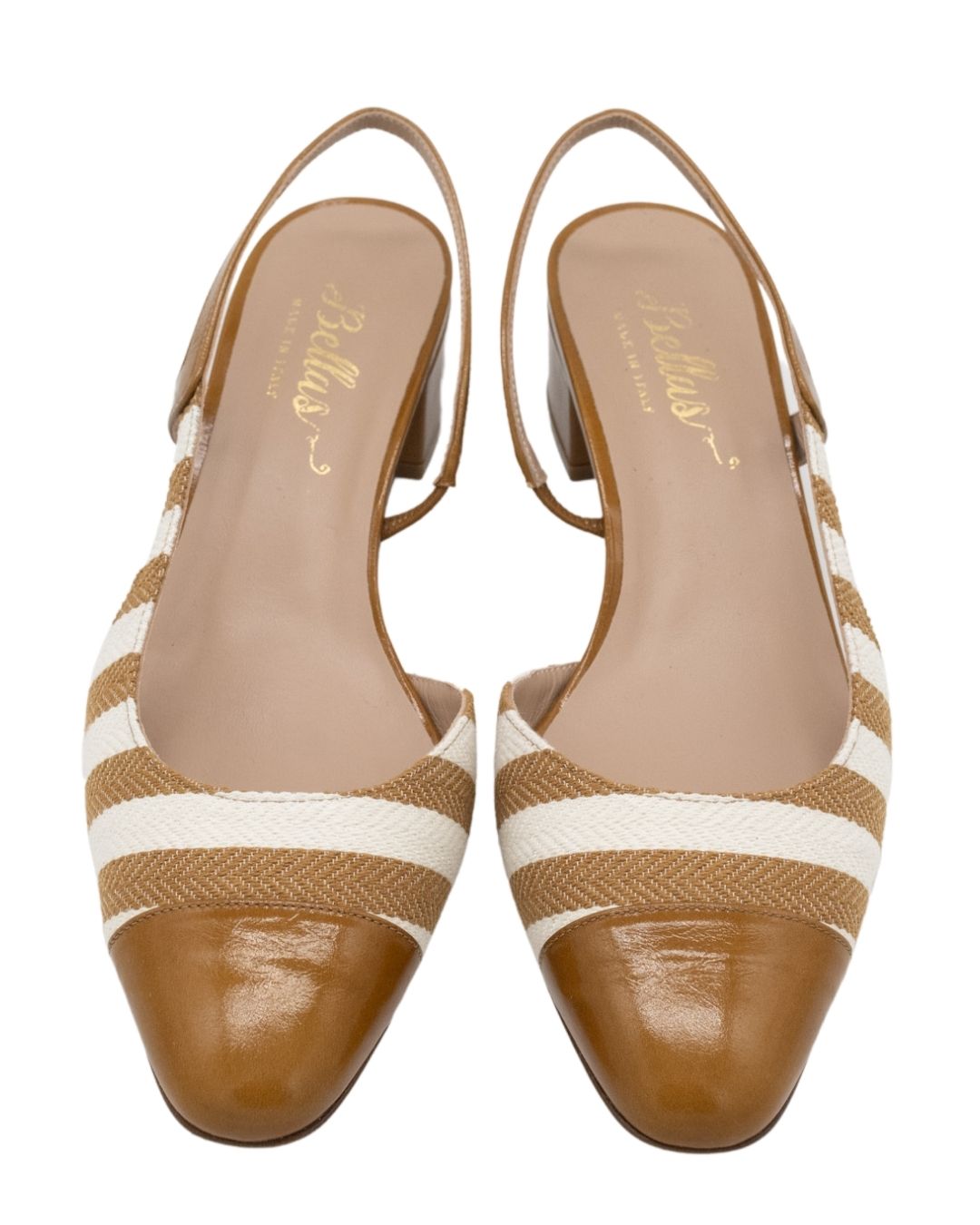 Cognac Stripes Slingback