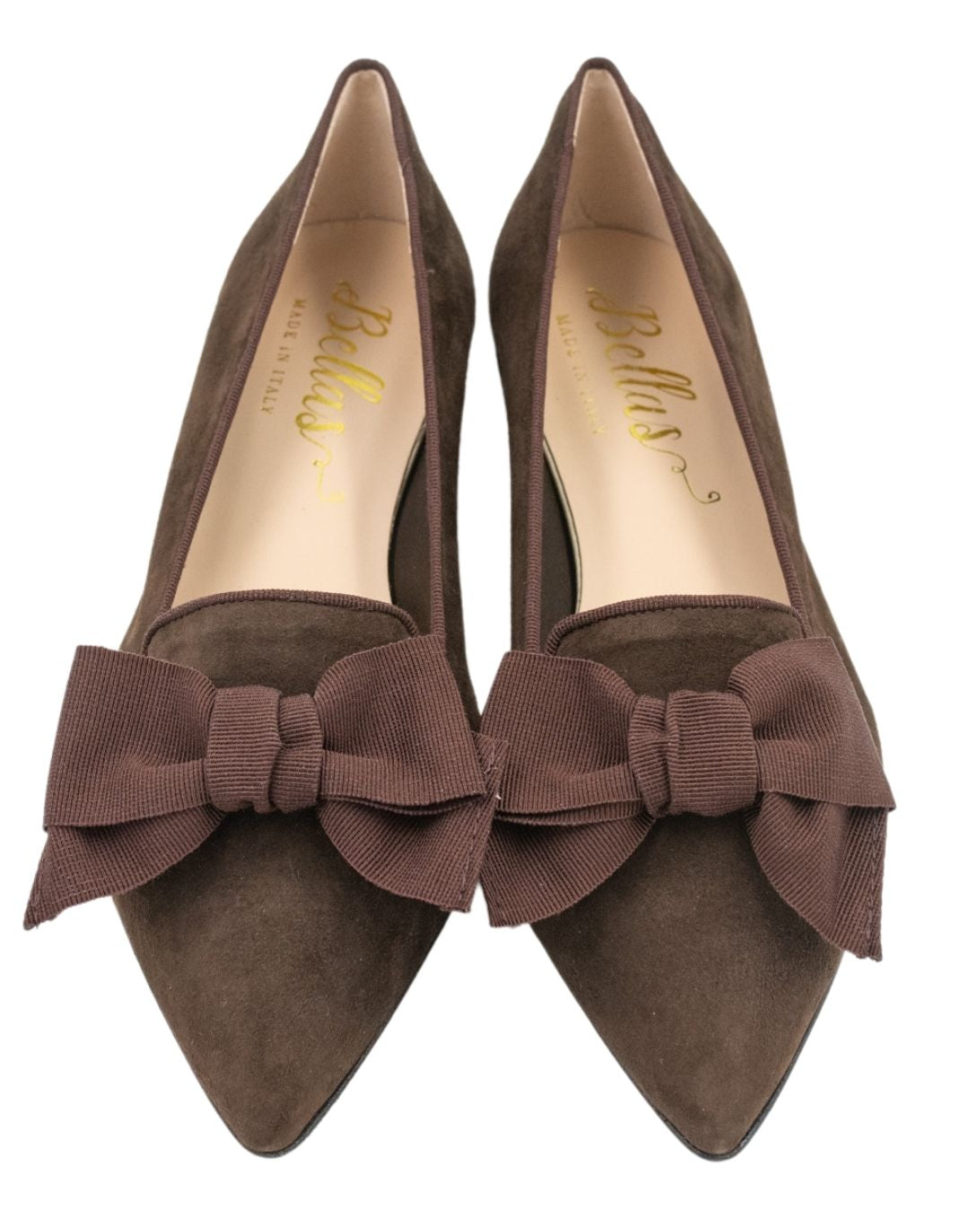 Dark Brown-Prugna Schleifenloafer Pointy