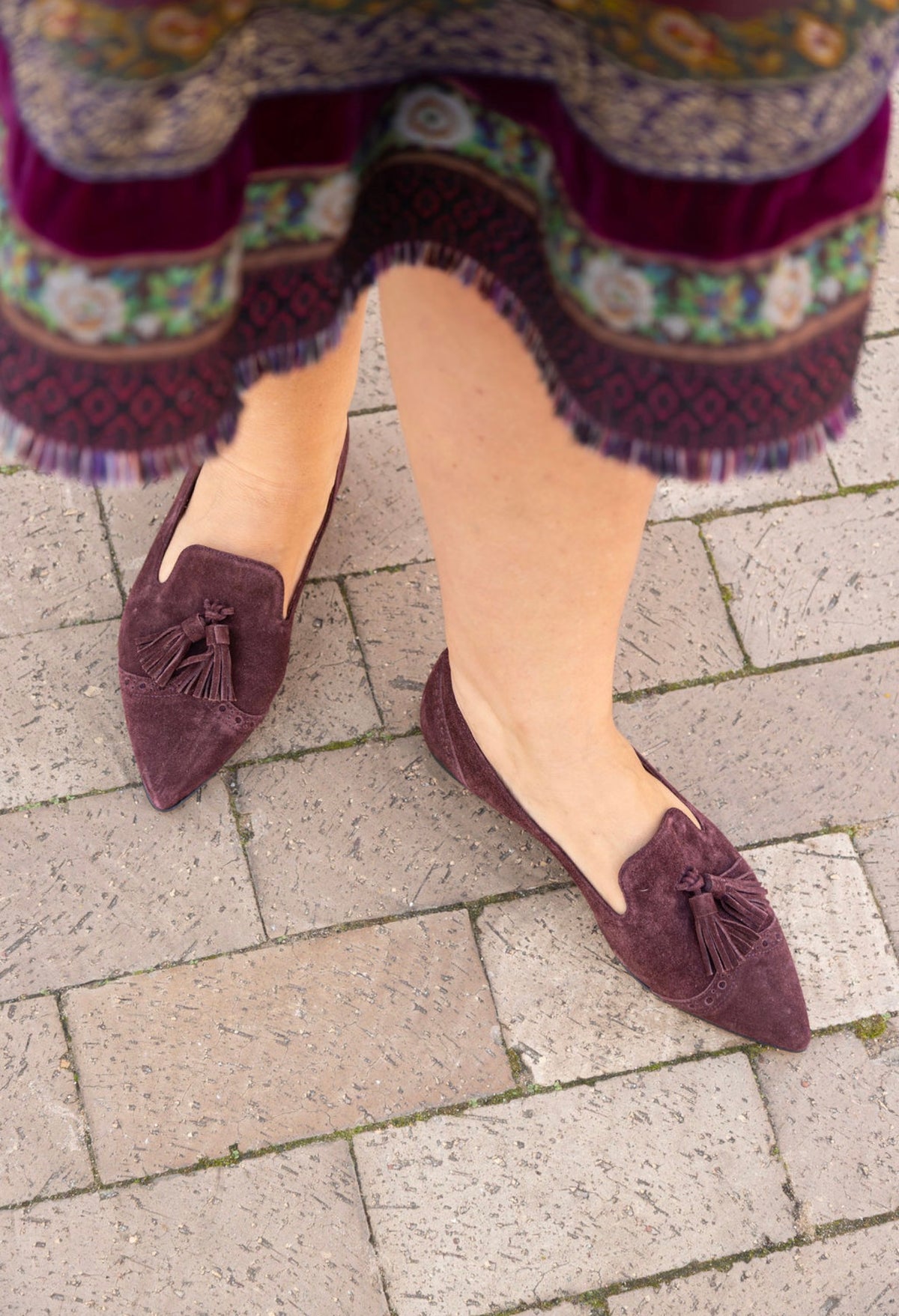SHOOTINGSCHUH Bordeaux Budapester Tasselloafer Pointy 41