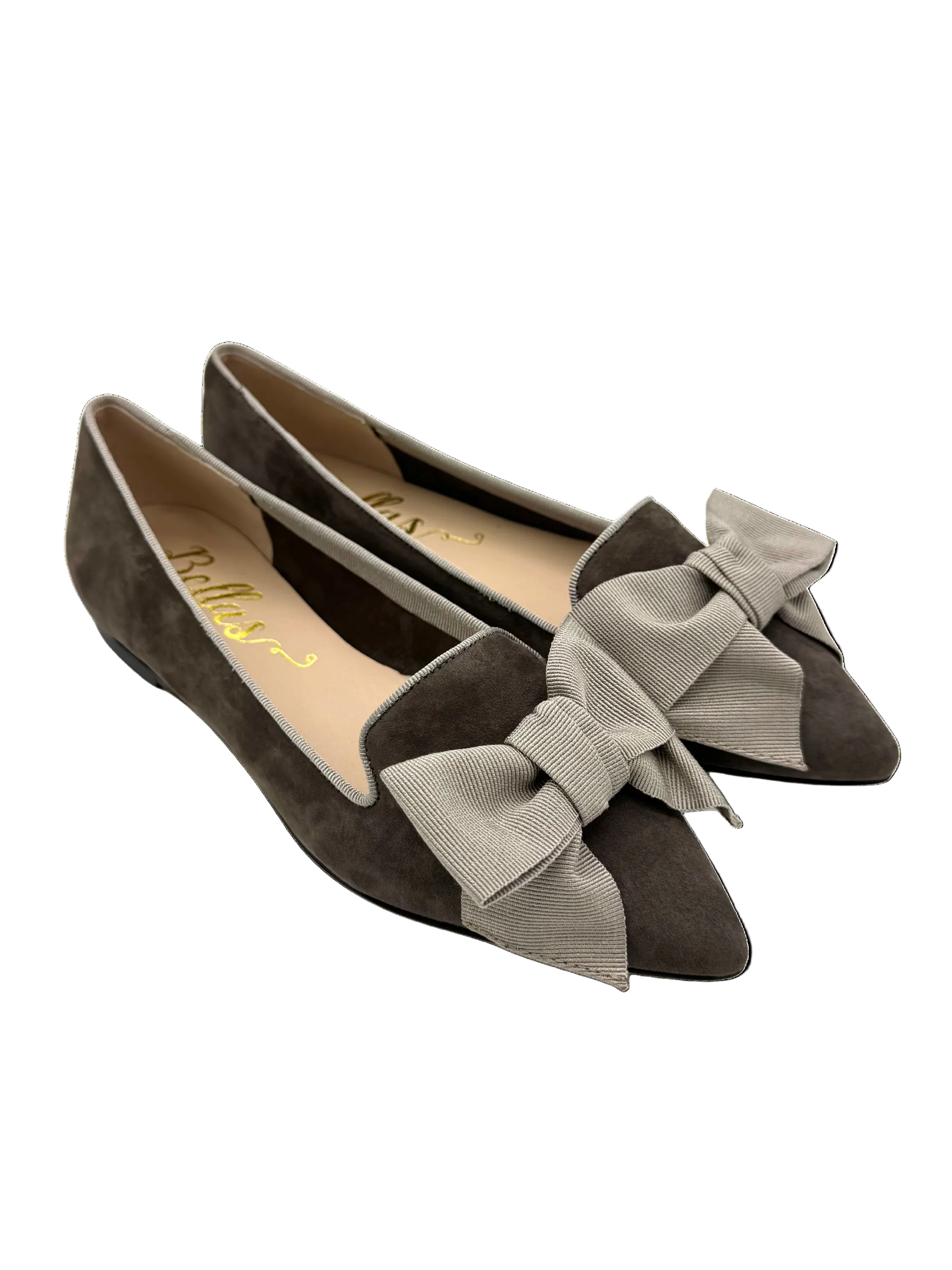 Tortora-Cenere Schleifenloafer Pointy