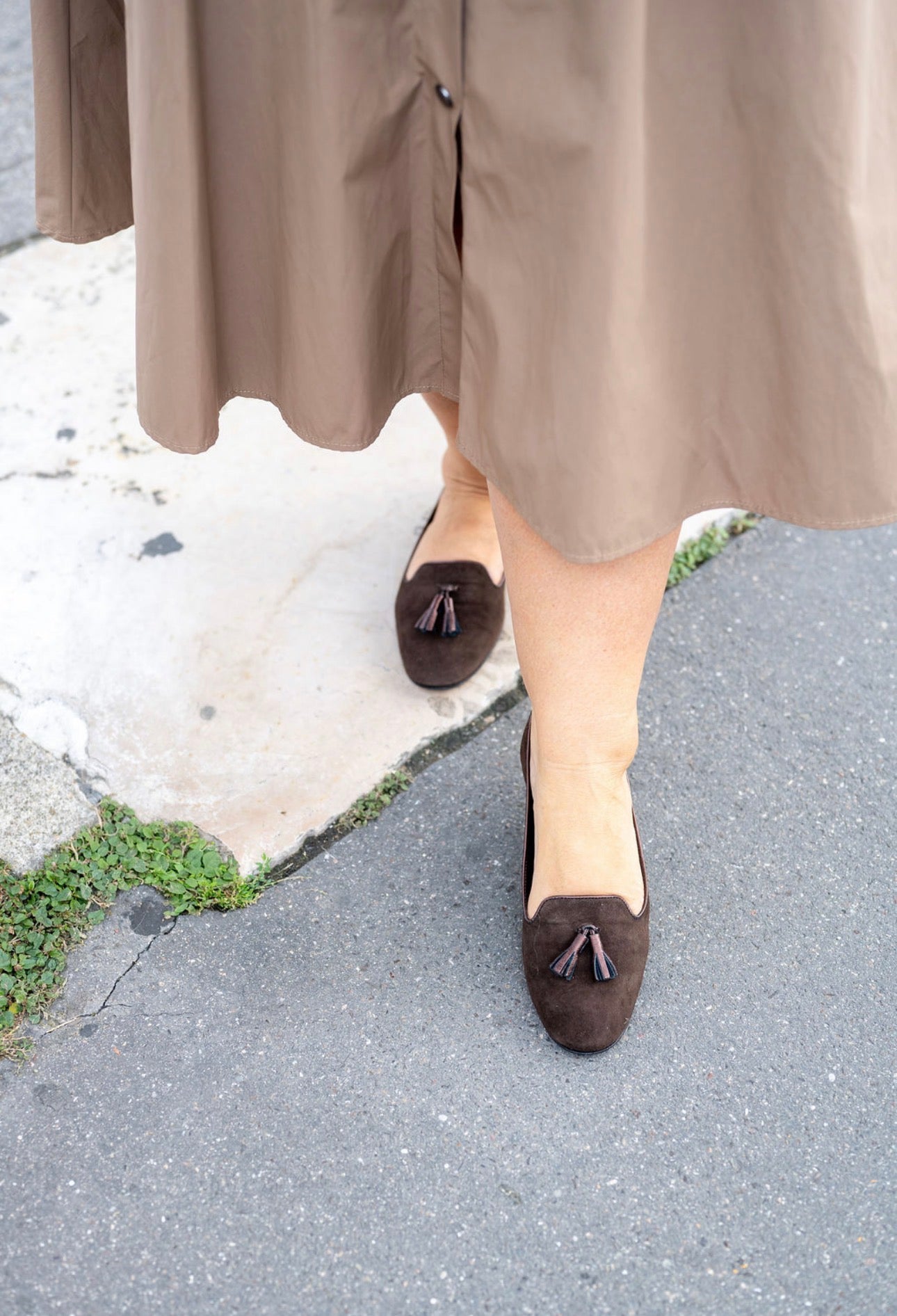 Dark Brown-Berg Wash Moro Tasselloafer Klassik