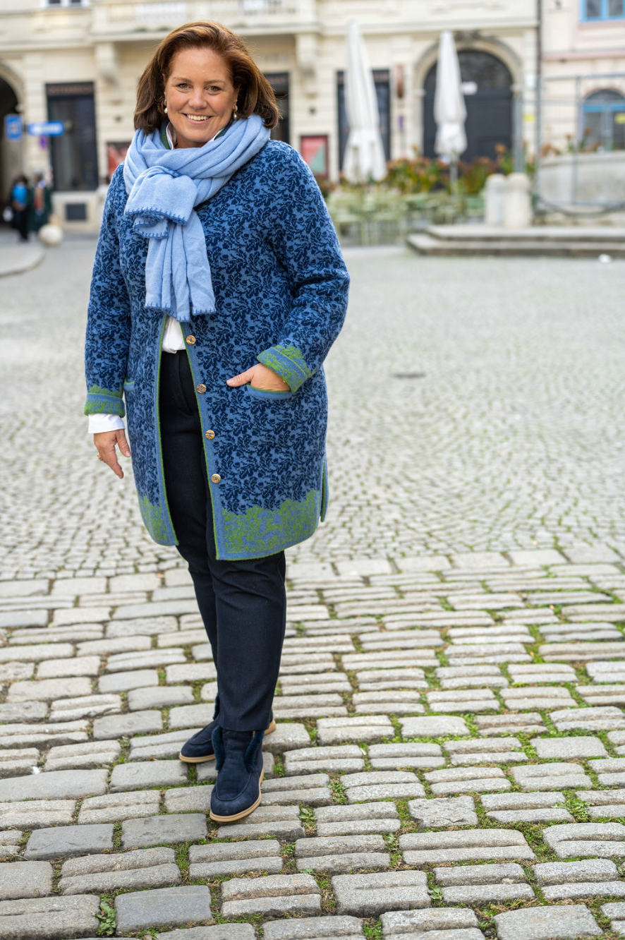 Navy Stiefelette gefüttert