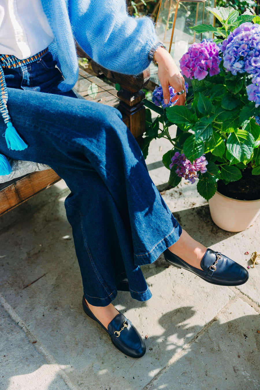 Pennyloafer Gange Navy Horsebit