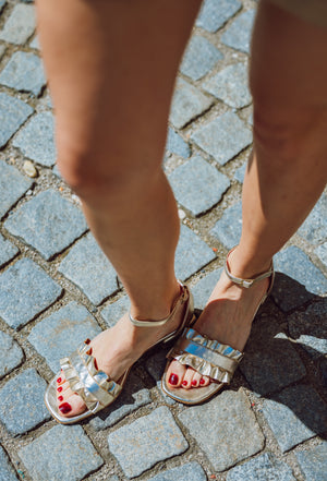 Sandalen Ruffles gold