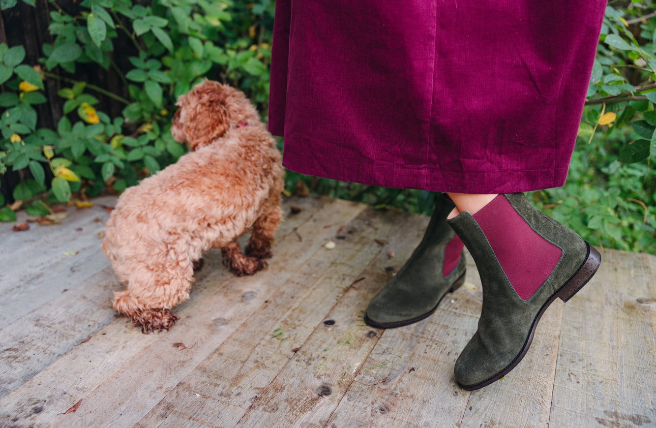 Chelseaboots Verde - Bordeaux