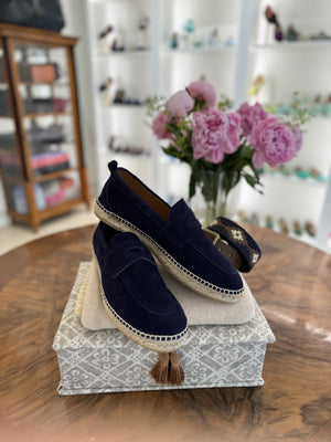 Men Espadrilles Afelpado Azul