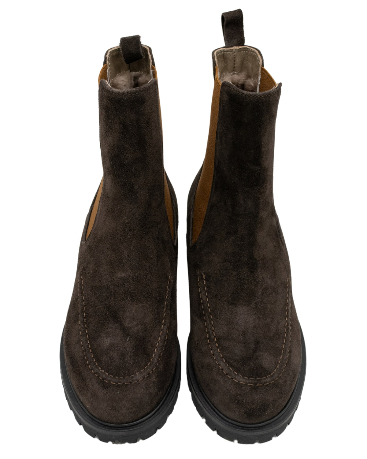 Horse-Cognac Chelseaboots gefüttert