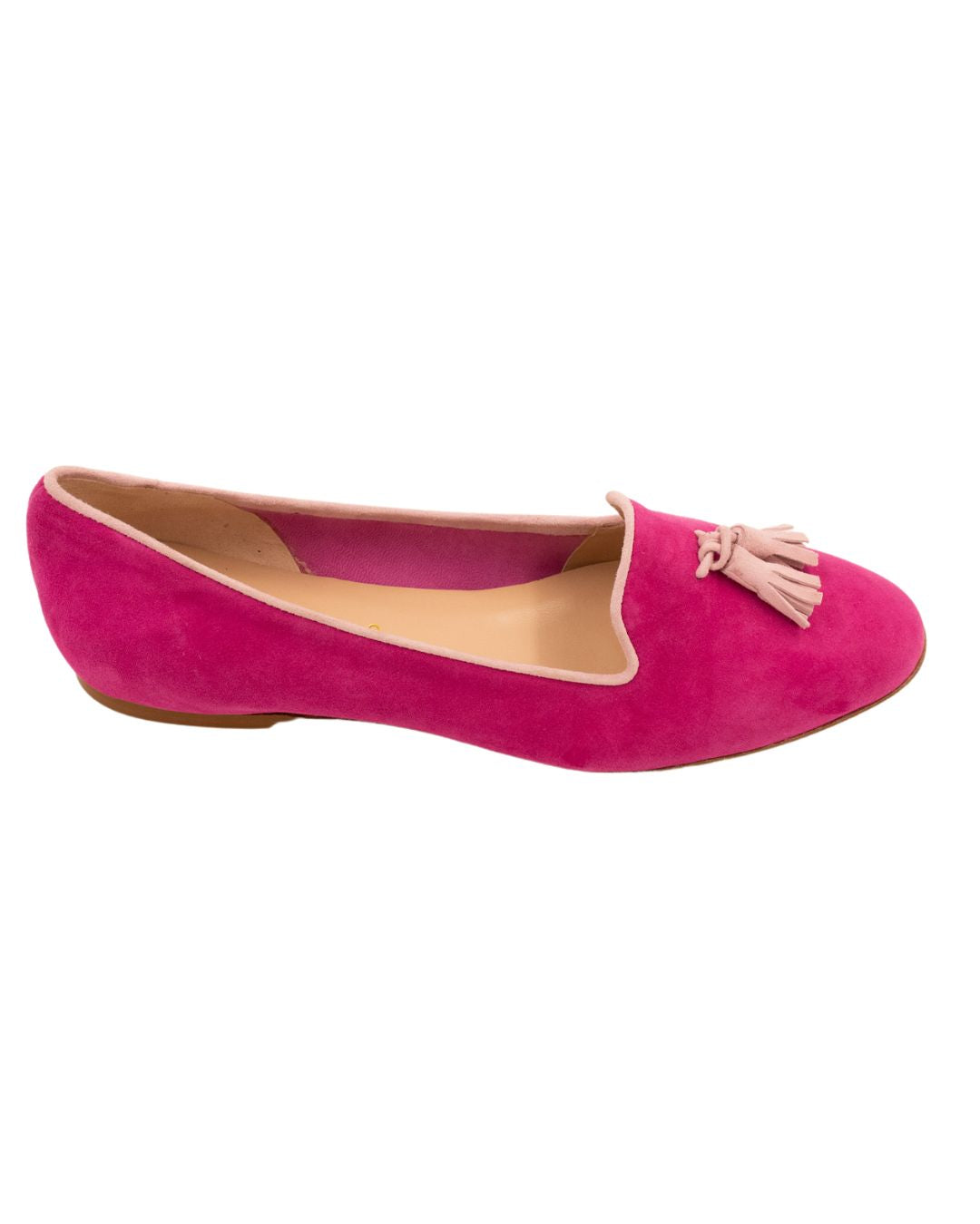 Hot Pink-Pig Rose Tasselloafer Klassik