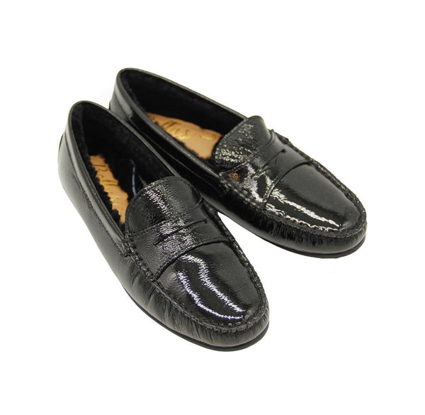 SHOOTINGSCHUH Moccasin Nero Lack gefüttert