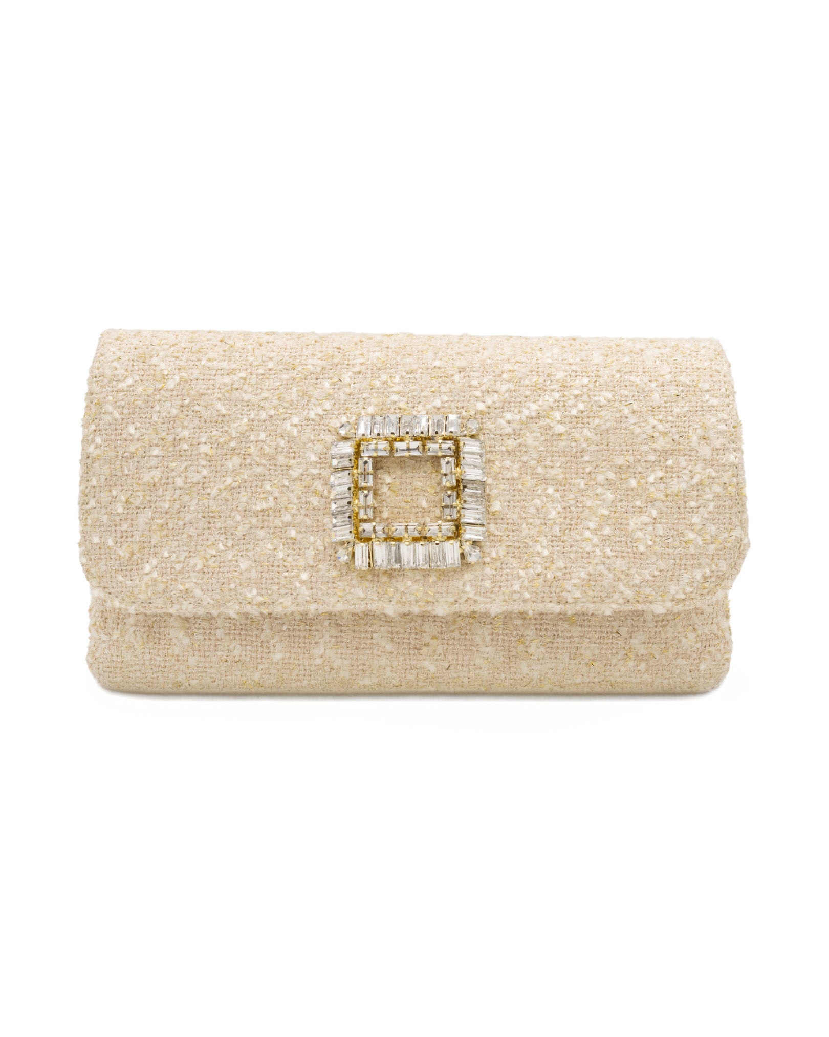 Ivory Tweed Clutch