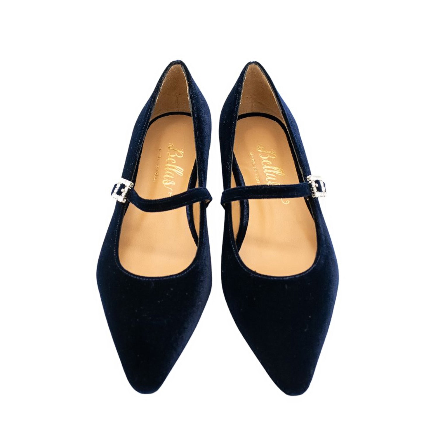 Mary Jane Velluto Blu Navy