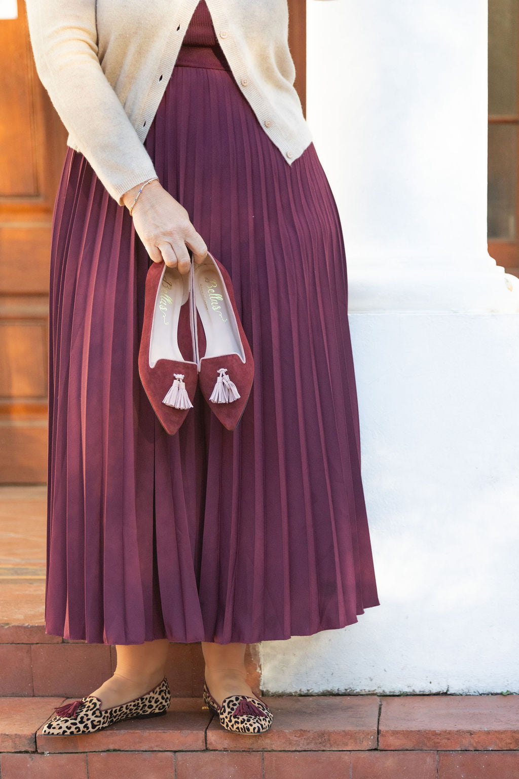 Syrah-Pink Tasselloafer Pointy