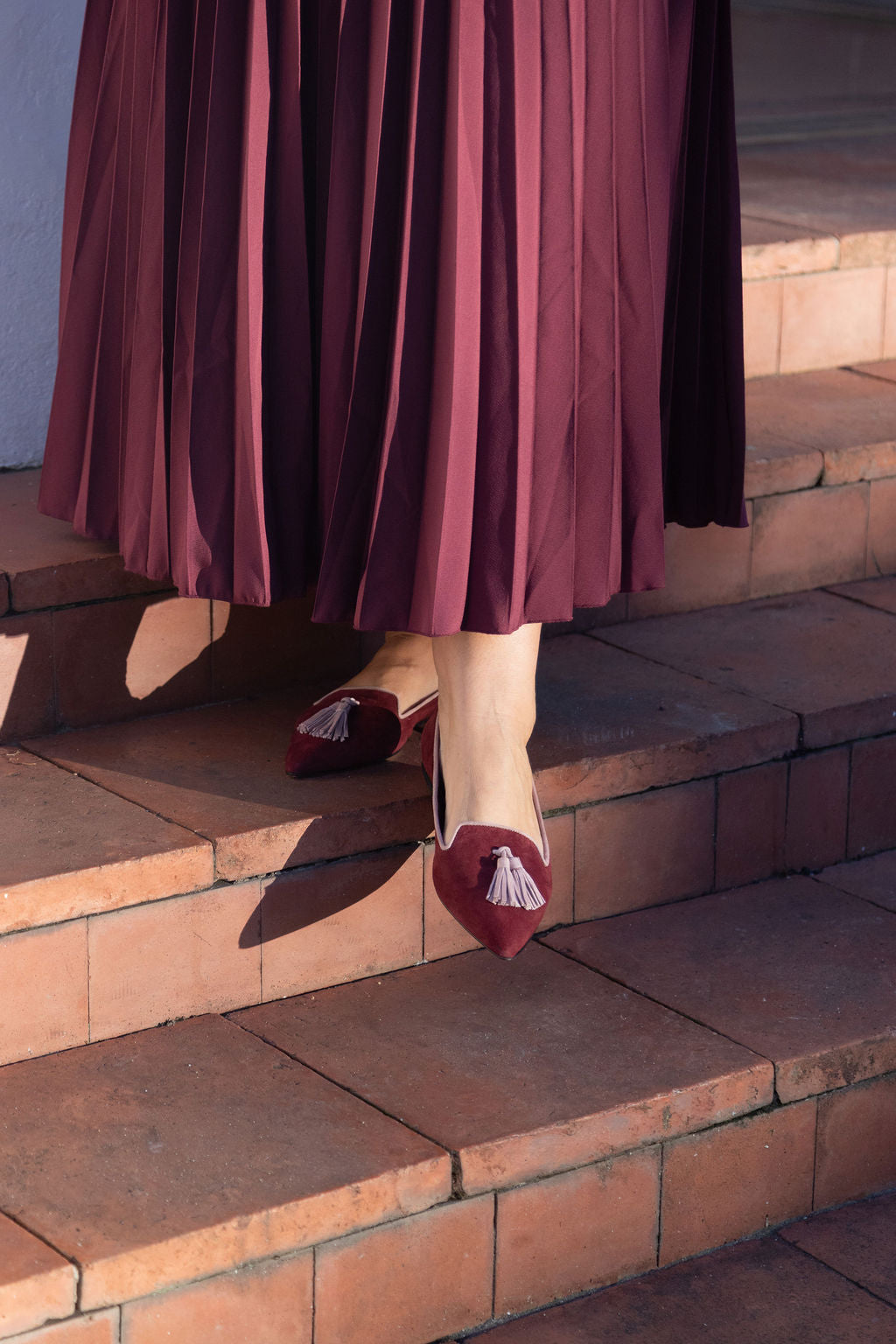 Syrah-Pink Tasselloafer Pointy