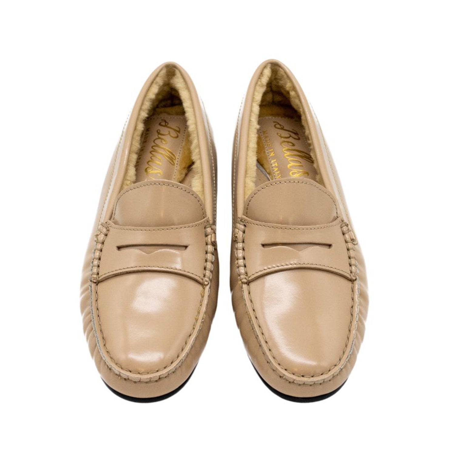 Moccasin Beige-Miele gefüttert