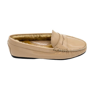 Moccasin Beige-Miele gefüttert