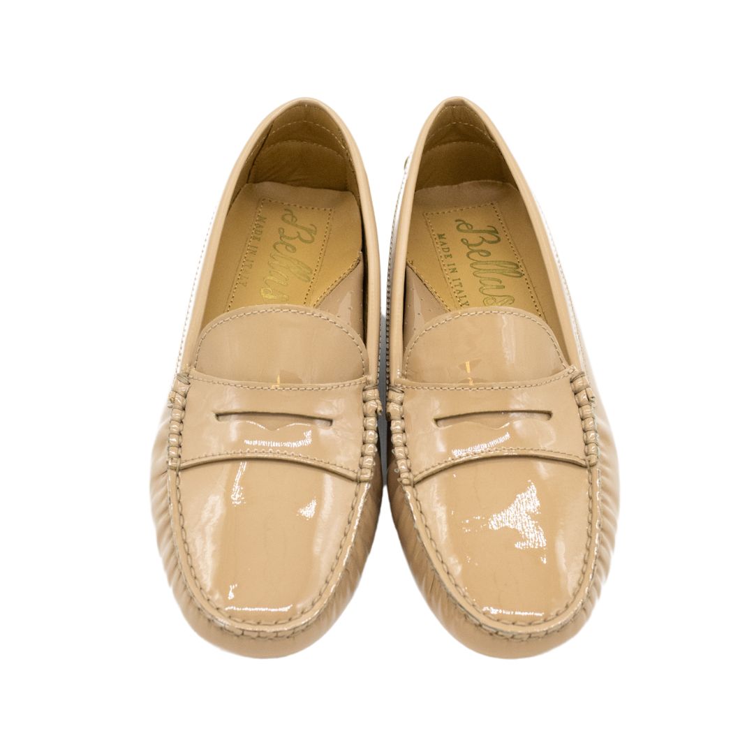 Moccasin Vernice Beige Scuro