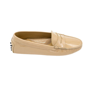 Moccasin Vernice Beige Scuro