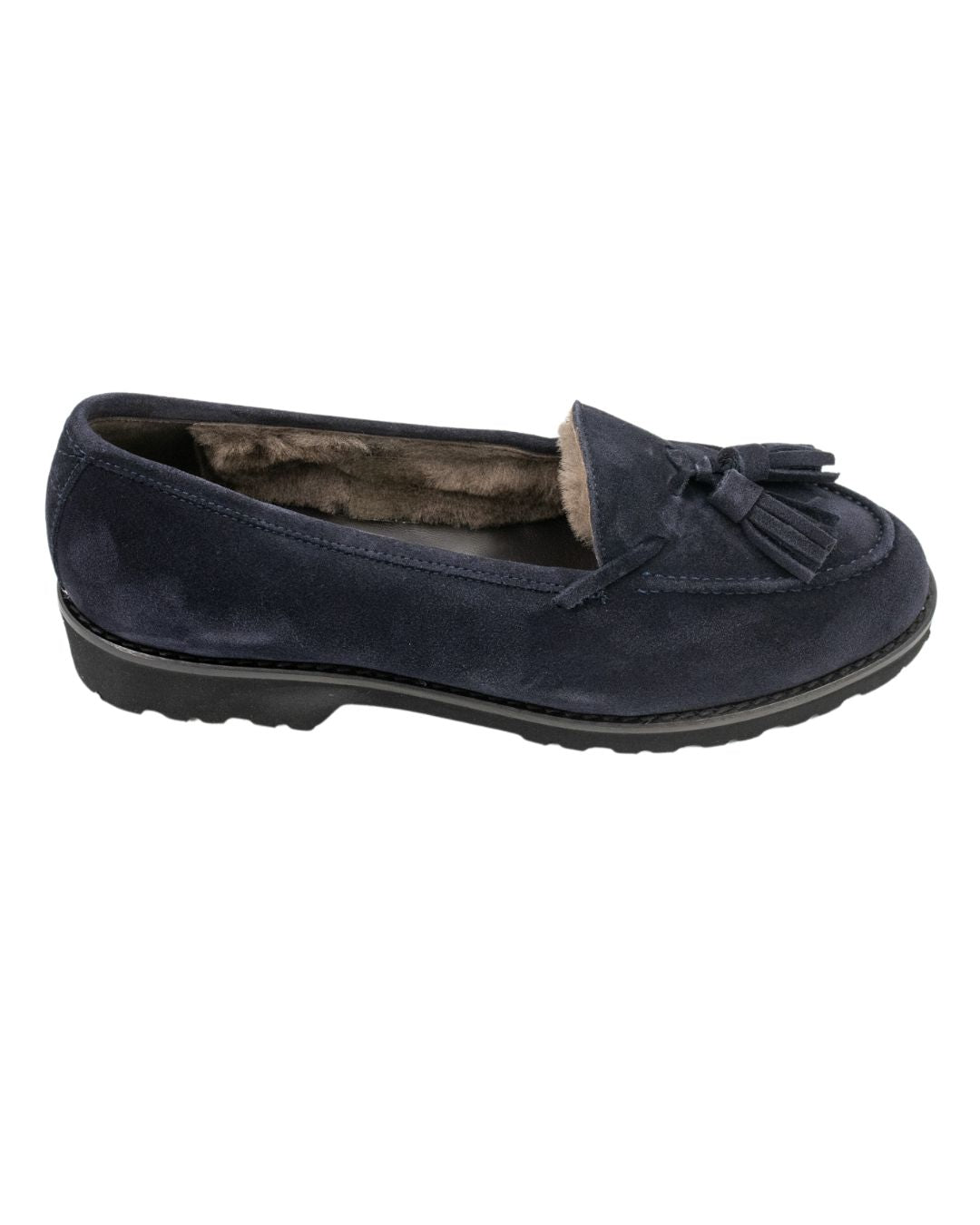 Navy London Tasselloafer gefüttert