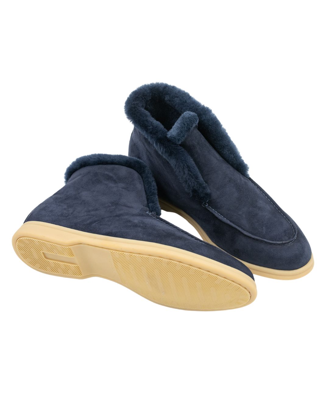 Navy Stiefelette gefüttert