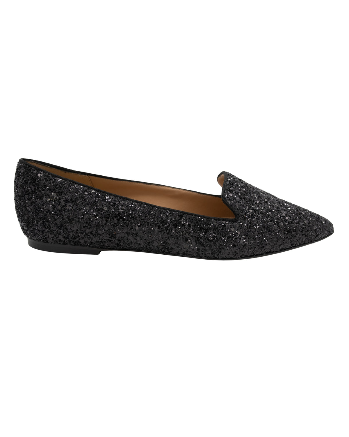 Nero Glitter Pointy Loafer