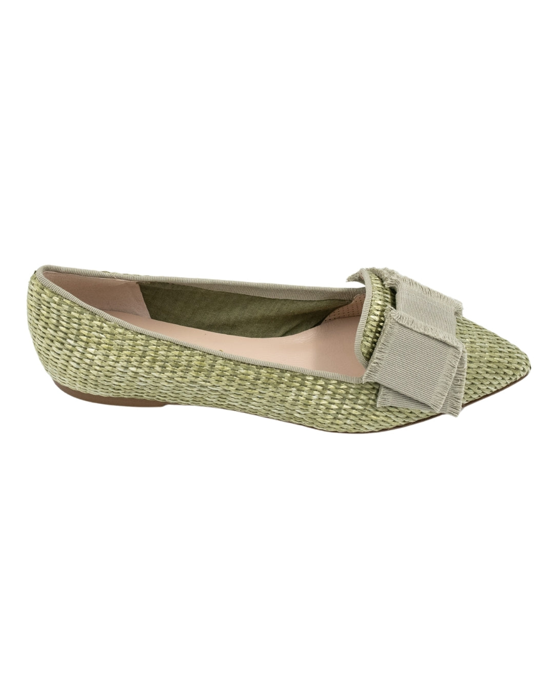 Oliva Raffia Schleifenloafer Pointy