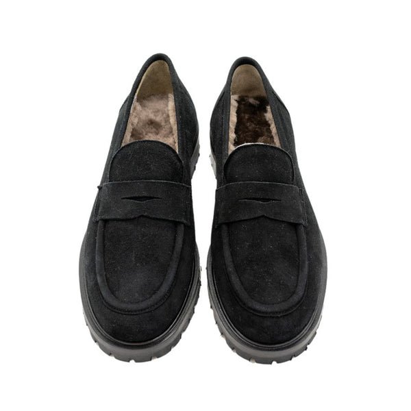 Pennyloafer Nero gefüttert