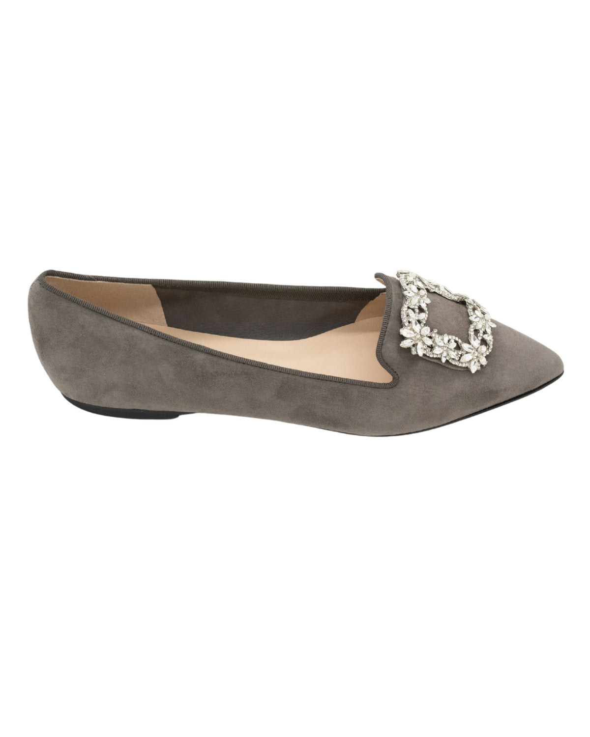 Psyke Glitter Buckle Pointy Loafer