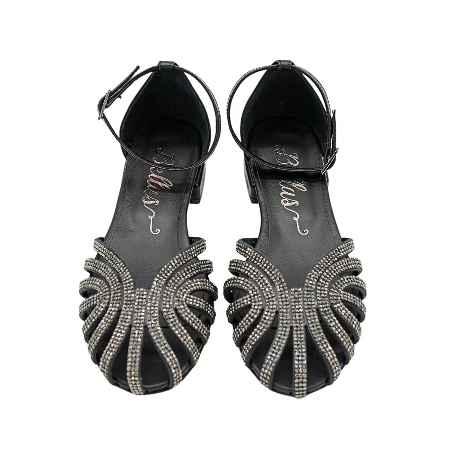 Sandalen Glitzer Black