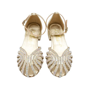 Sandalen Glitzer Gold