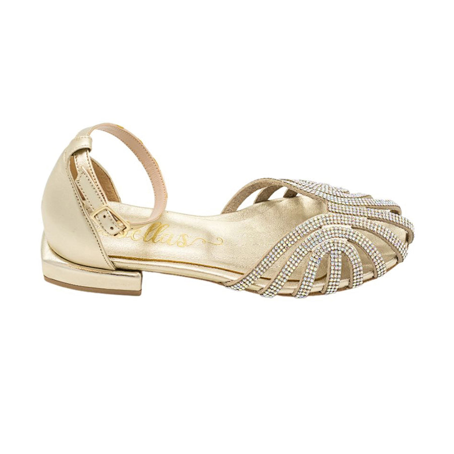 Sandalen Glitzer Gold