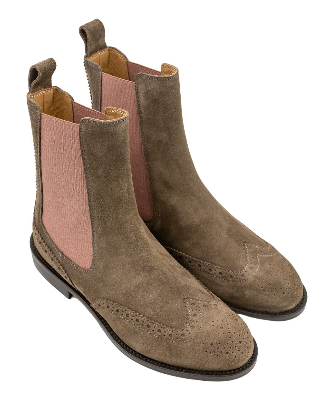 Taupe-Rose Budapester Chelseaboots