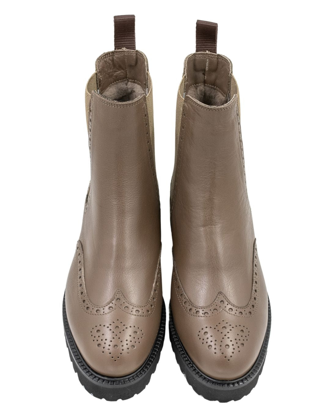 SHOOTINGSCHUH Taupe Budapester Stiefelette gefüttert 41