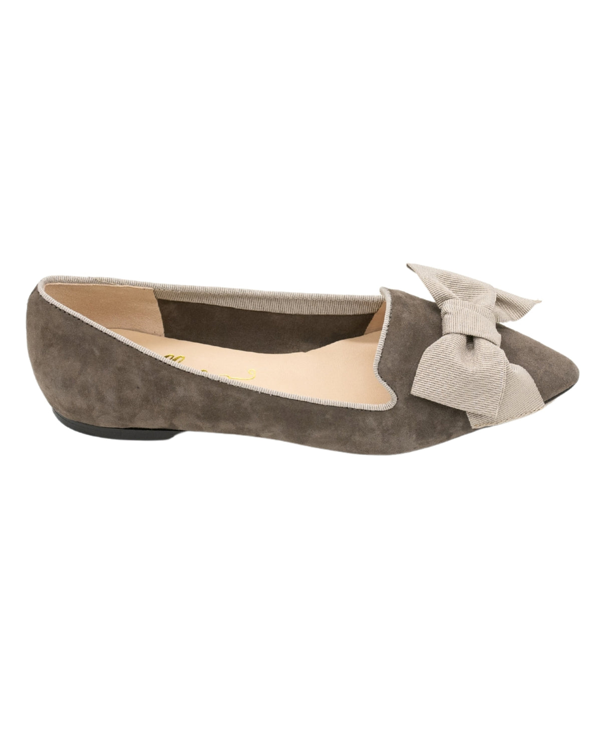 Tortora-Cenere Schleifenloafer Pointy