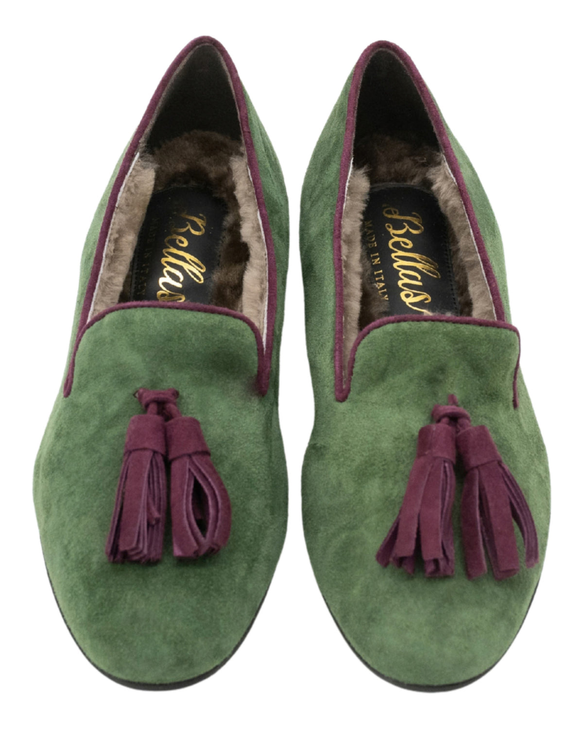 SHOOTINGSCHUH Verde-Bordo Tasselloafer gefüttert 41