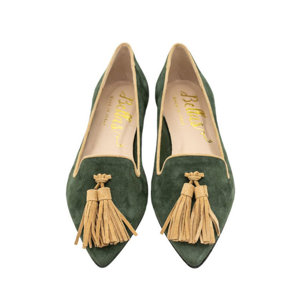 Verde - Legno Pointy (Lange Tassel)