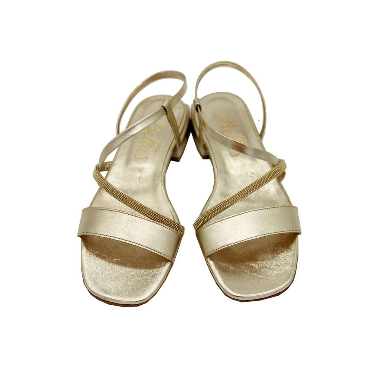 Slingback-Sandalen Gold