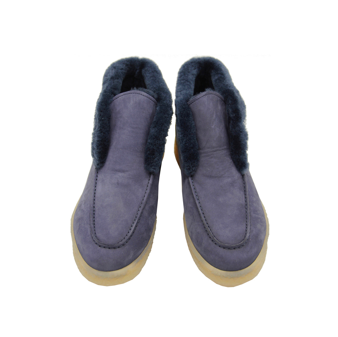 Stiefelette Nabuk Blu gefüttert